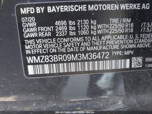 WMZ83BR09M3M36472 Mini Countryman Cooper S