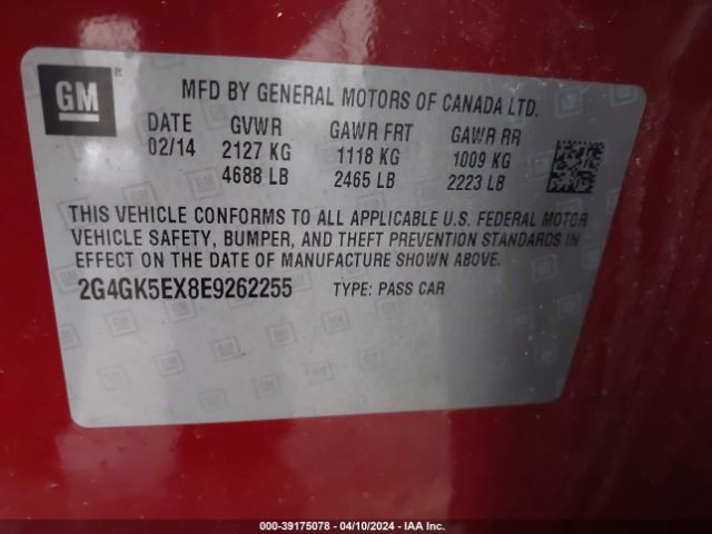 2G4GK5EX8E9262255 Buick Regal Turbo