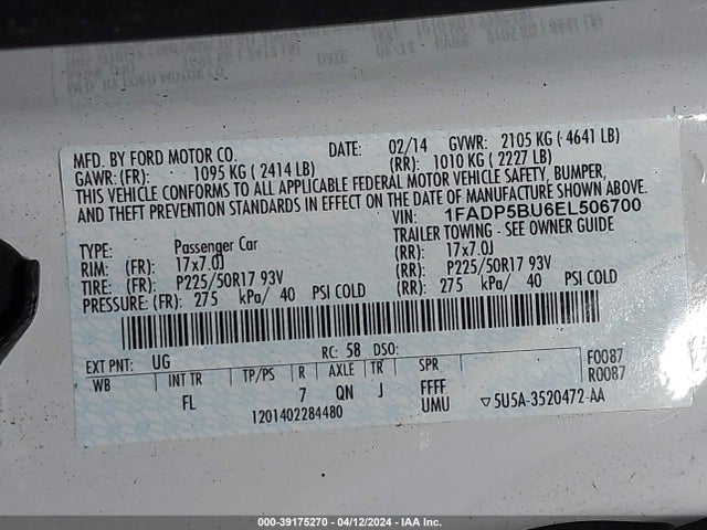 Ford C-max Hybrid Sel 2014 1FADP5BU6EL506700 Image 9