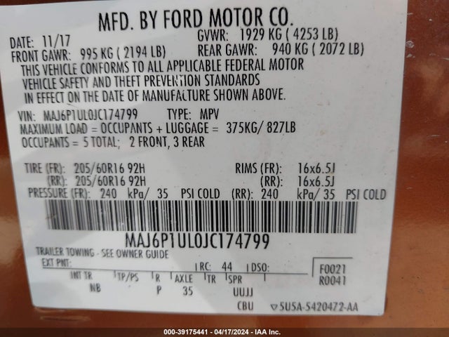 Ford Ecosport Se 2018 MAJ6P1UL0JC174799 Image 9