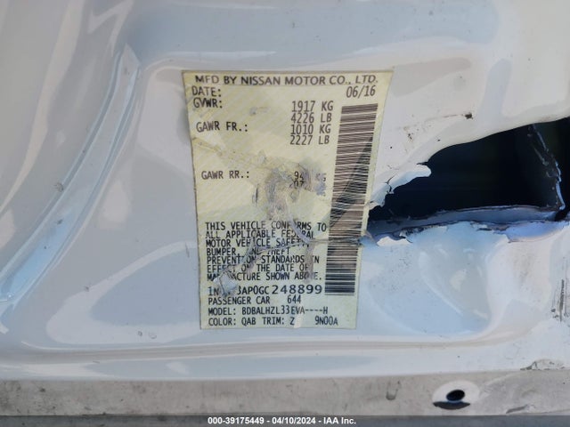 Nissan Altima 2.5 Sr 2016 1N4AL3AP0GC248899 Image 9