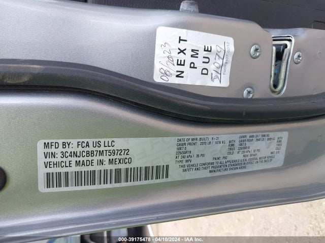 Jeep Compass Altitude Fwd 2021 3C4NJCBB7MT597272 Image 9