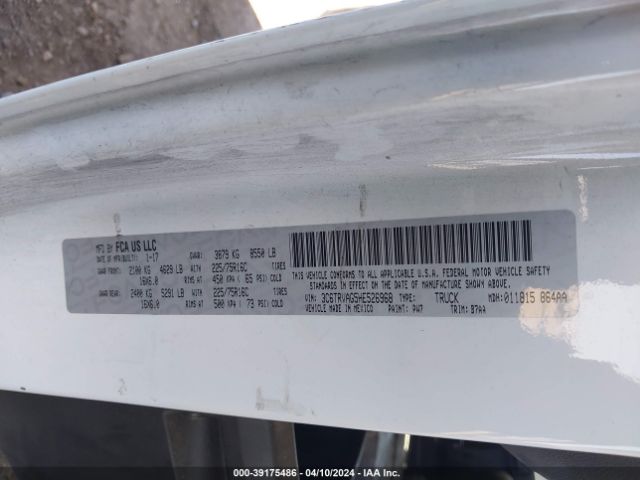 3C6TRVAG5HE526968 RAM Promaster 1500 Low Roof 136 Wb
