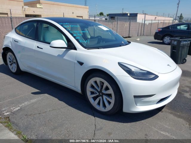 39175675 :رقم المزاد ، 5YJ3E1EA9MF874814 vin ، 2021 Tesla Model 3 Standard Range Plus Rear-wheel Drive مزاد بيع