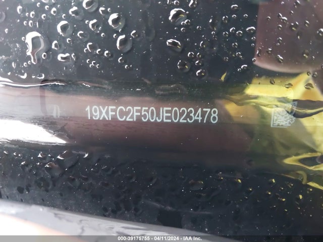 Honda Civic Lx 2018 19XFC2F50JE023478 Image 9