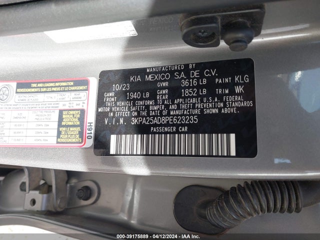 KIA Rio 5-door S 2023 3KPA25AD8PE623235 Image 9