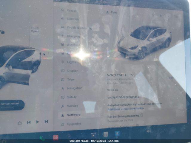 7SAYGDEE3PF813034 Tesla Model Y Awd/long Range Dual Motor All-wheel Drive