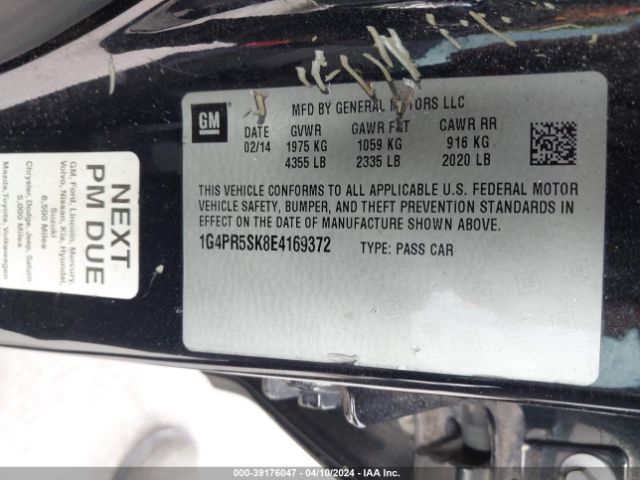 1G4PR5SK8E4169372 Buick Verano Convenience Group