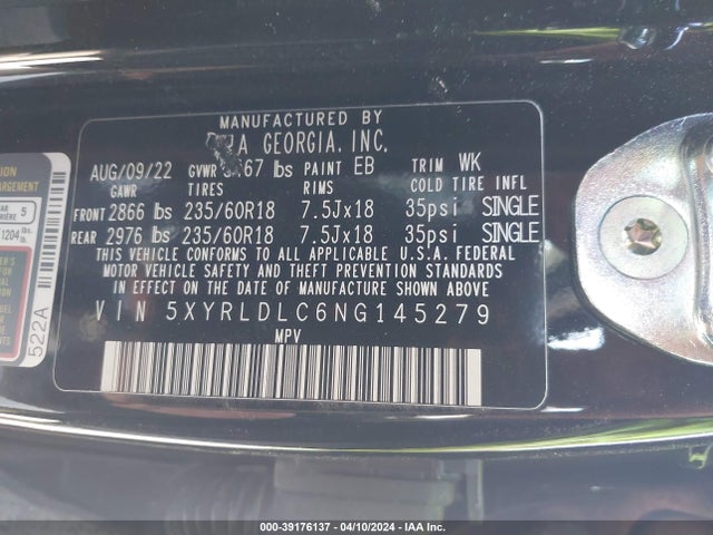 KIA Sorento X-line S 2022 5XYRLDLC6NG145279 Image 9