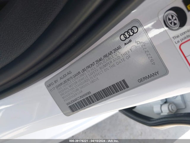 WAUD8AFC7JN069089 Audi A6 2.0t Premium