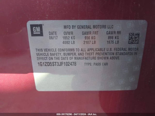 Chevrolet MALIBU LT 2018 1G1ZD5ST3JF102478 Image 9