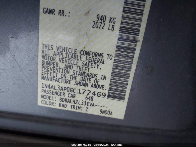 Nissan Altima 2.5 Sr 2016 1N4AL3AP0GC172469 Image 9