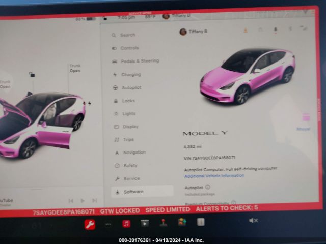 7SAYGDEE8PA168071 Tesla Model Y Awd/long Range Dual Motor All-wheel Drive