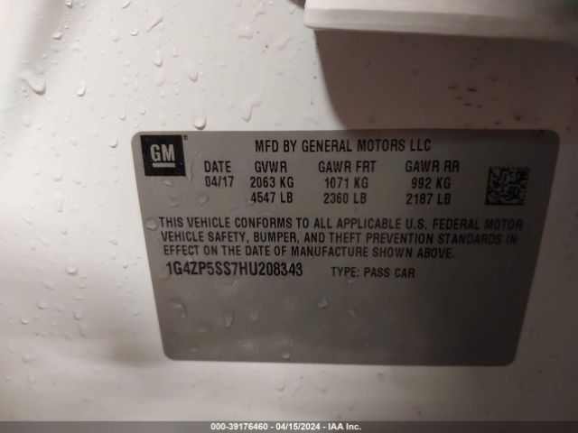 1G4ZP5SS7HU208343 Buick Lacrosse Essence