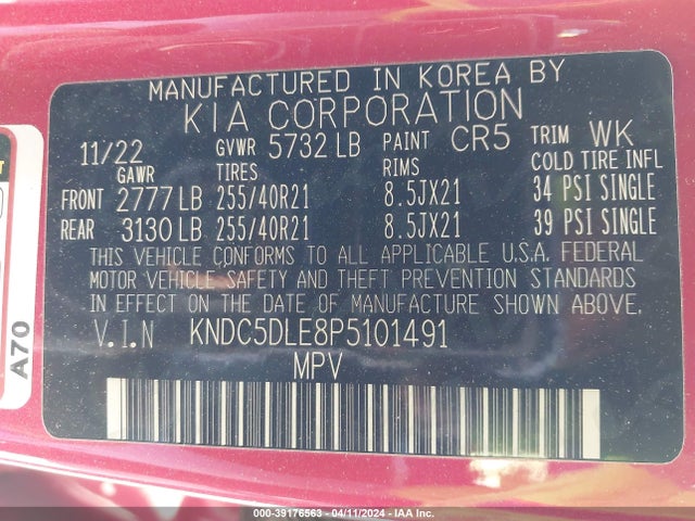 KIA Ev6 Gt 2023 KNDC5DLE8P5101491 Image 9