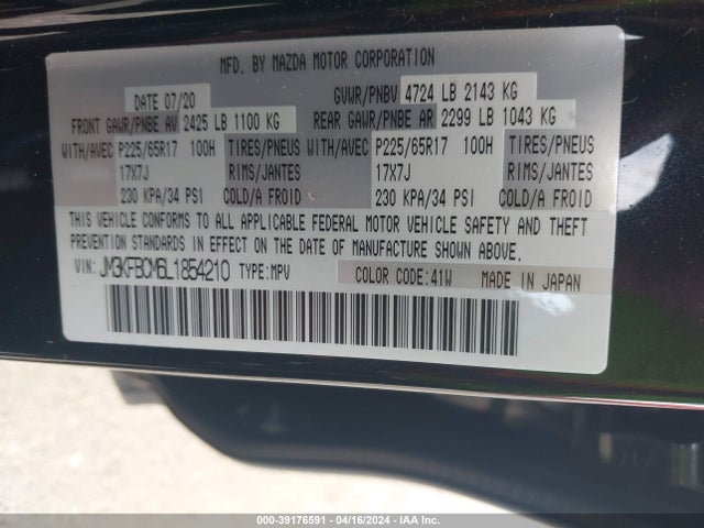Mazda Cx-5 Touring 2020 JM3KFBCM6L1854210 Image 9