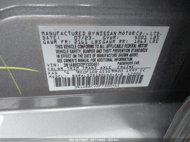 Nissan Sentra Sv Xtronic Cvt 2023 3N1AB8CV2PY320461 Image 9