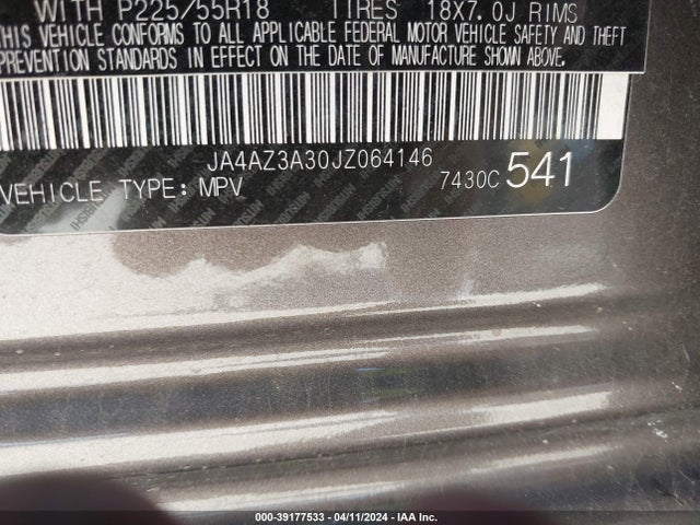 Mitsubishi Outlander Le 2018 JA4AZ3A30JZ064146 Image 9
