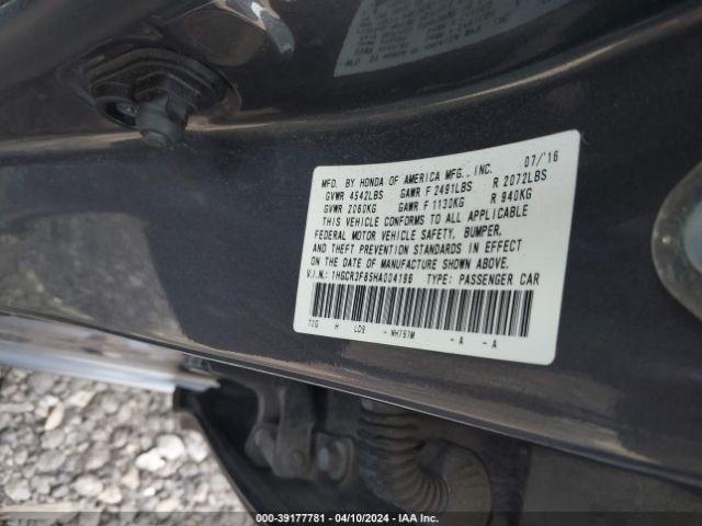 1HGCR3F85HA004196 Honda Accord Ex-l V6