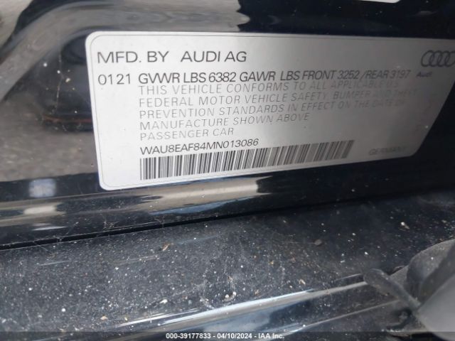 2021 AUDI A8 L WAU8EAF84MN013086 Photo 8