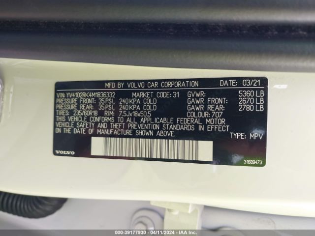 YV4102RK4M1836332 Volvo Xc60 T5 Momentum