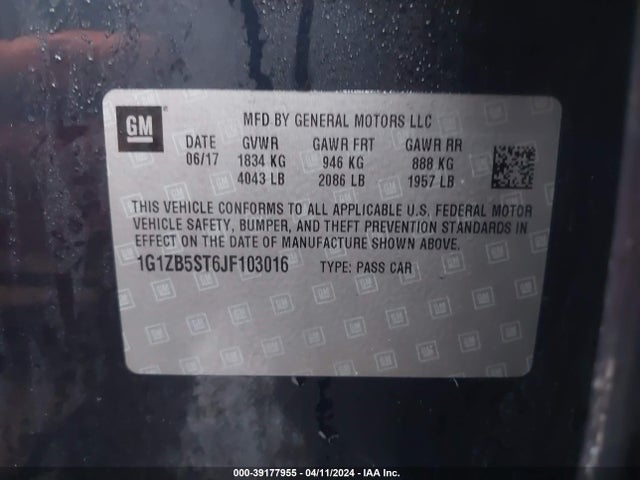 Chevrolet Malibu 1ls 2018 1G1ZB5ST6JF103016 Image 9