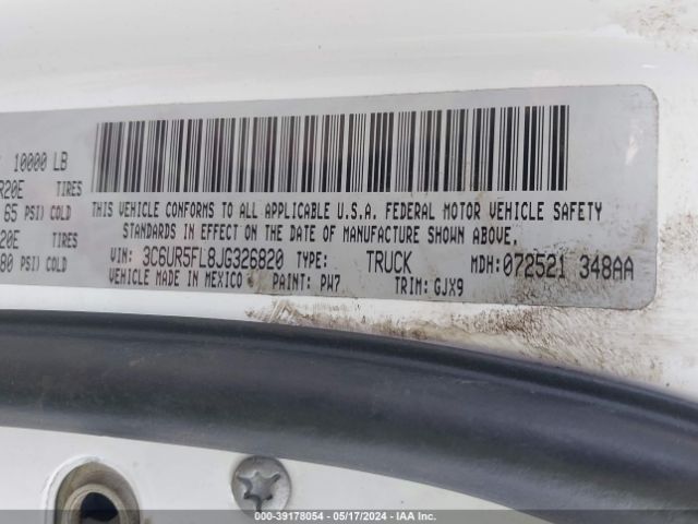 3C6UR5FL8JG326820 RAM 2500 Laramie  4x4 6'4 Box