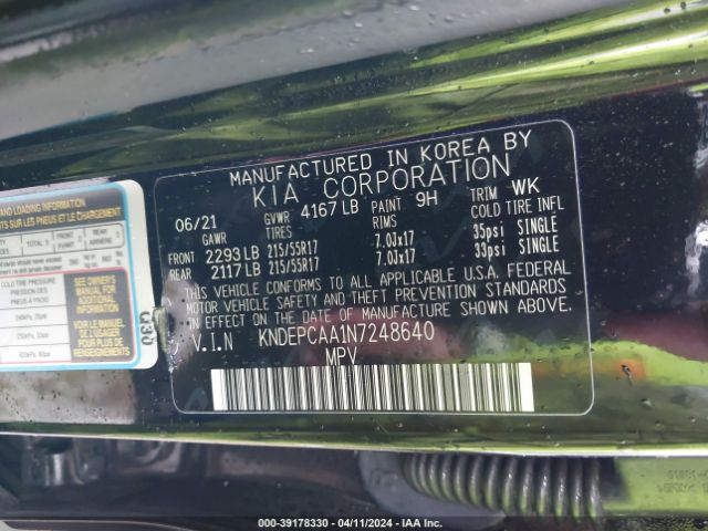 KNDEPCAA1N7248640 KIA Seltos Lx