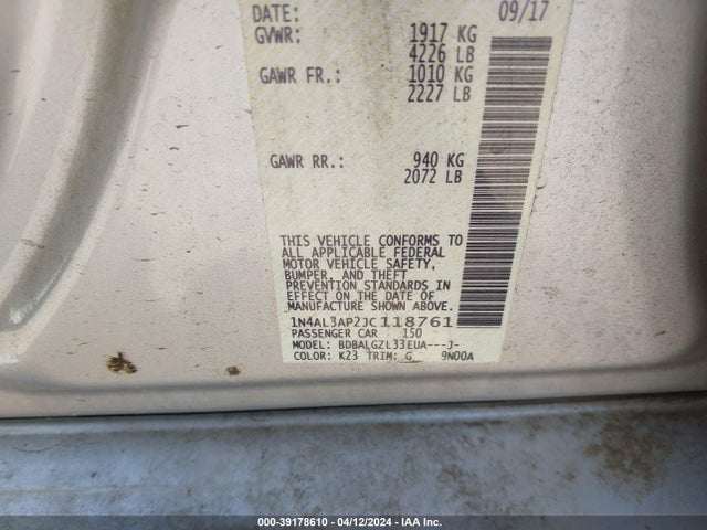 Nissan Altima 2.5 S 2018 1N4AL3AP2JC118761 Image 8