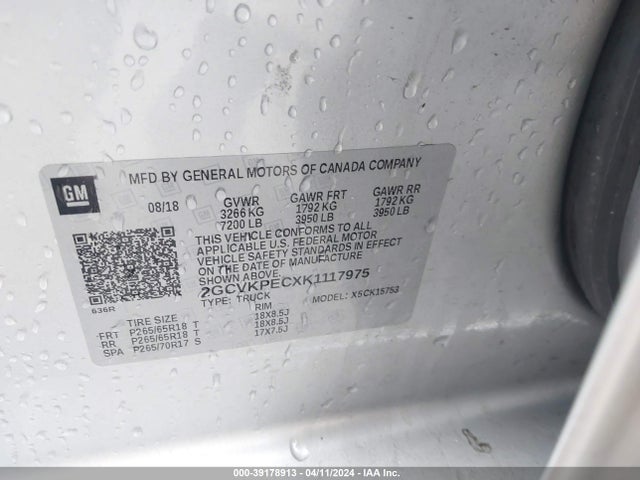 Chevrolet Silverado 1500 Ld Lt 2019 2GCVKPECXK1117975 Image 9