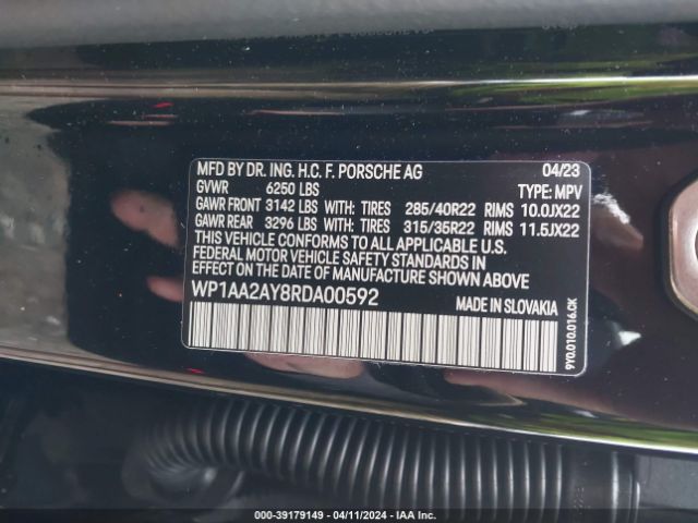 WP1AA2AY8RDA00592 Porsche Cayenne