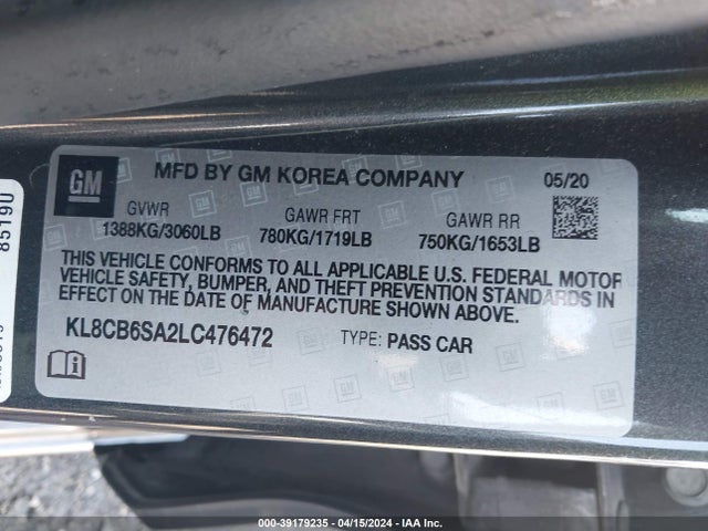 Chevrolet Spark Fwd Ls Automatic 2020 KL8CB6SA2LC476472 Image 9
