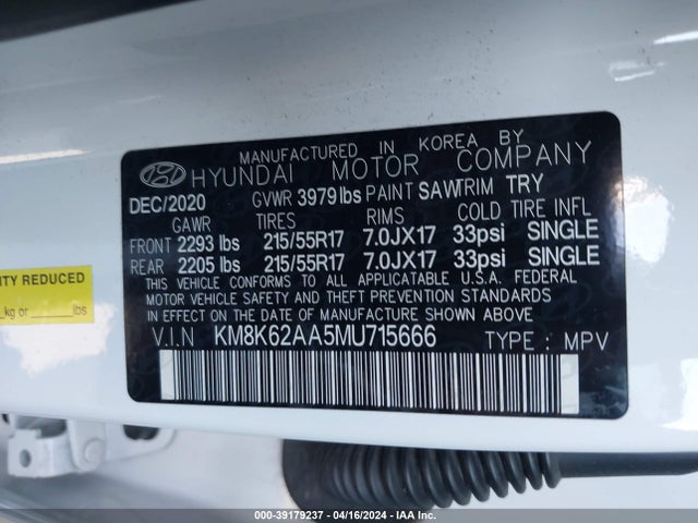 Hyundai Kona Sel Plus 2021 KM8K62AA5MU715666 Image 9