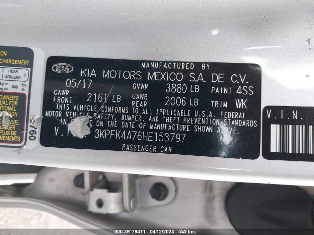KIA FORTE LX 2017 3KPFK4A76HE153797 Image 9