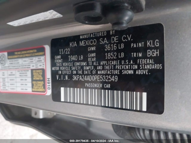 KIA RIO S 2023 3KPA24AD0PE532549 Image 9