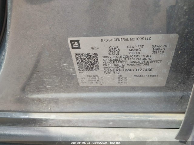 Chevrolet Traverse Ls 2019 1GNERFKW4KJ127466 Image 9
