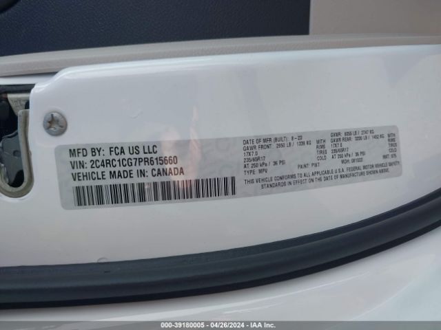 2C4RC1CG7PR615660 Chrysler Voyager Lx