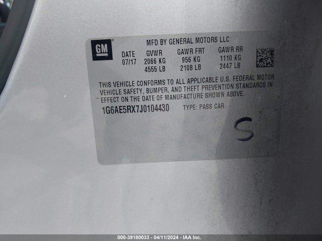 1G6AE5RX7J0104430 Cadillac Ats Standard