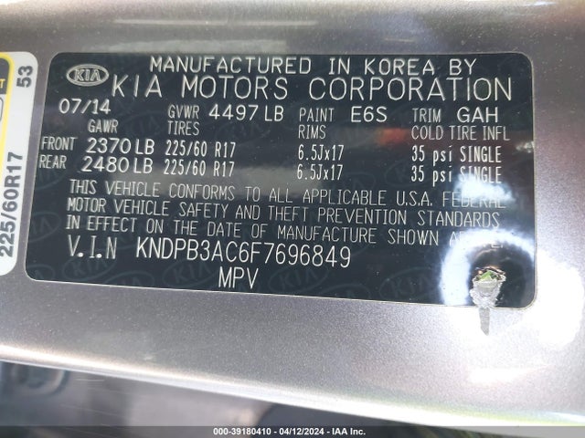 KIA Sportage Lx 2015 KNDPB3AC6F7696849 Image 9