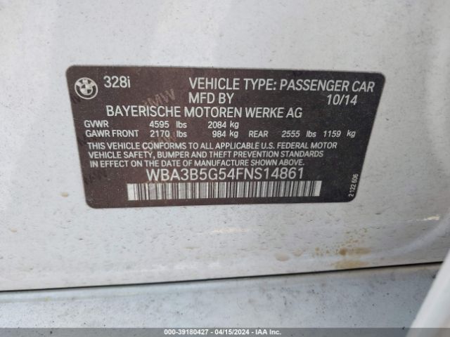 WBA3B5G54FNS14861 BMW 328i Xdrive