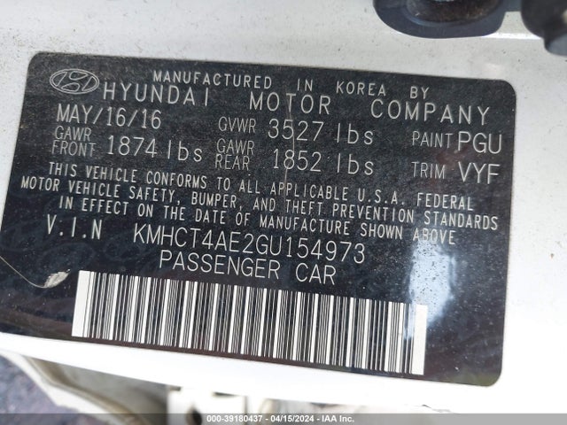 Hyundai ACCENT SE 2016 KMHCT4AE2GU154973 Image 9