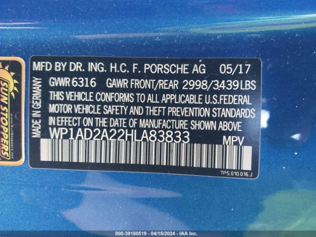 WP1AD2A22HLA83833 Porsche Cayenne Gts