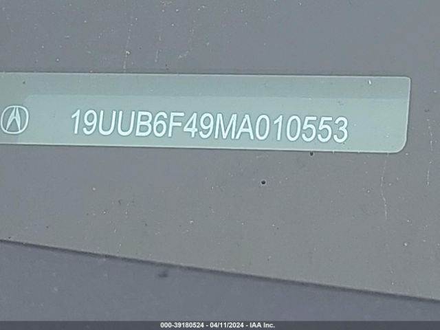 19UUB6F49MA010553 Acura Tlx Technology Package