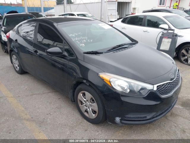 Auction sale of the 2016 Kia Forte Lx, vin: KNAFK4A60G5589835, lot number: 39180878