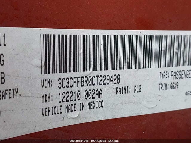 2012 FIAT 500 3C3CFFBR0CT229428 Photo 8