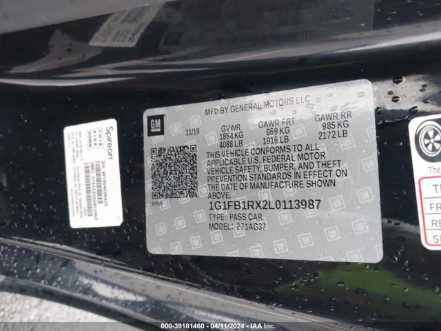Chevrolet Camaro Rwd  1ls 2020 1G1FB1RX2L0113987 Image 9