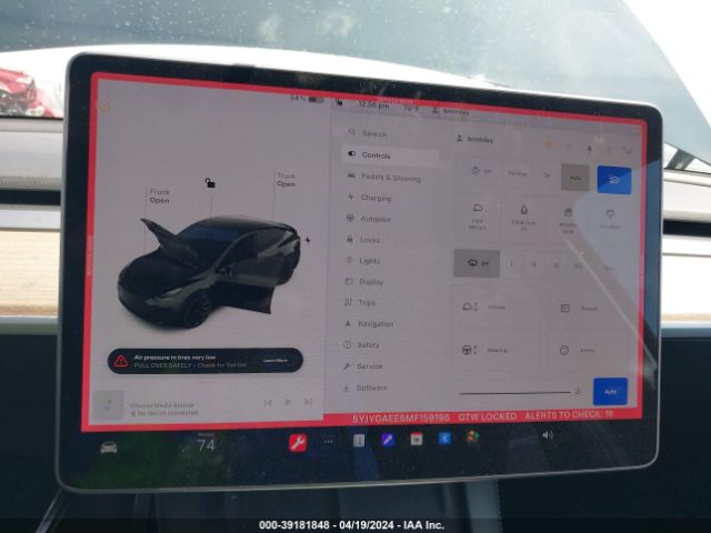 5YJYGAEE6MF159198 Tesla Model Y Long Range Dual Motor All-wheel Drive