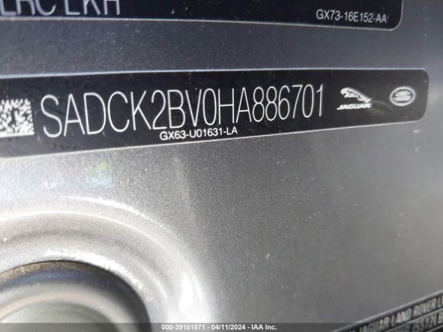 SADCK2BV0HA886701 Jaguar F-pace 35t Prestige