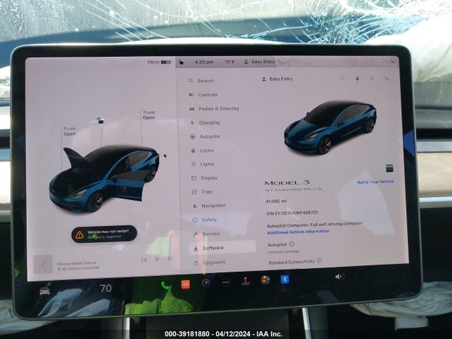 Tesla Model 3 Long Range/mid Range/standard Range/standard Range Plus 2019 5YJ3E1EA2KF426721 Image 7