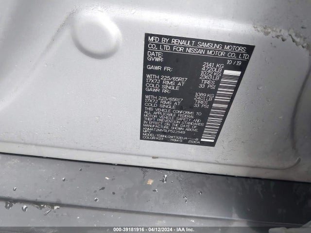 Nissan Rogue Sv Intelligent Awd 2020 KNMAT2MV5LP522549 Image 9